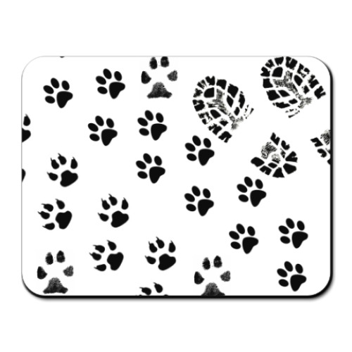 Коврик для мыши с принтом 'Следы'
