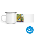 Кружка металлическая белая (круговая запечатка)