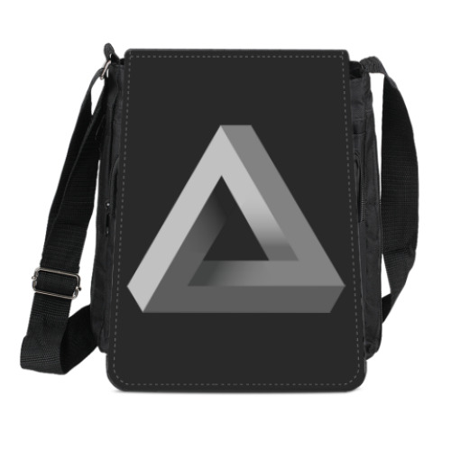 Сумка-планшет с принтом Невозможный Треугольник 3D