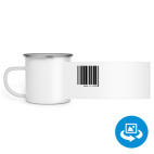 Кружка металлическая белая (круговая запечатка)