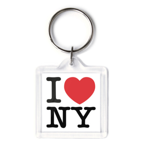 Брелок с принтом  I love NY