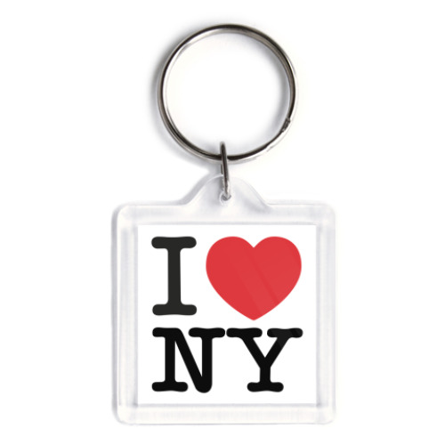 Брелок с принтом  I love NY