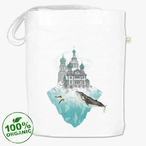 Сумка шоппер с принтом Зимний Санкт-Петербург