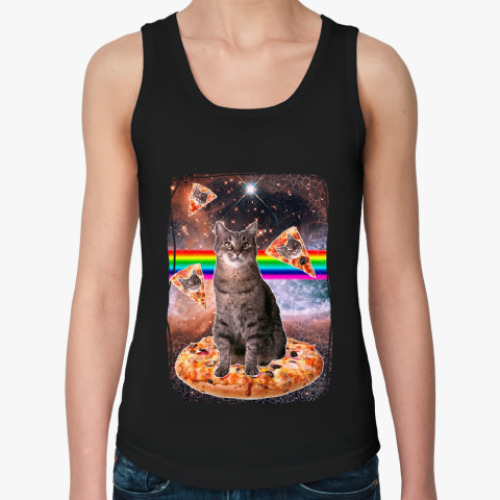 Женская майка с принтом Космический кот