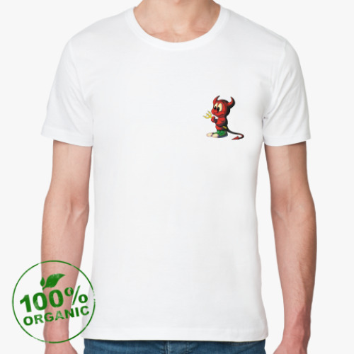 Футболка из органик-хлопка с принтом FreeBSD Red Devil