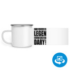 Кружка металлическая белая (круговая запечатка)