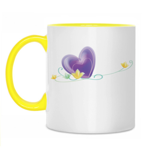 Кружка с принтом Сердце