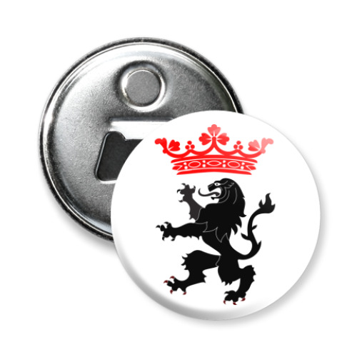 Магнит-открывашка с принтом геральдический лев