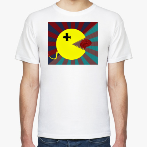 Футболка с принтом береги мозг