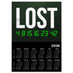 Календарь A2 2026, черный Lost