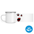 Кружка металлическая белая (круговая запечатка)