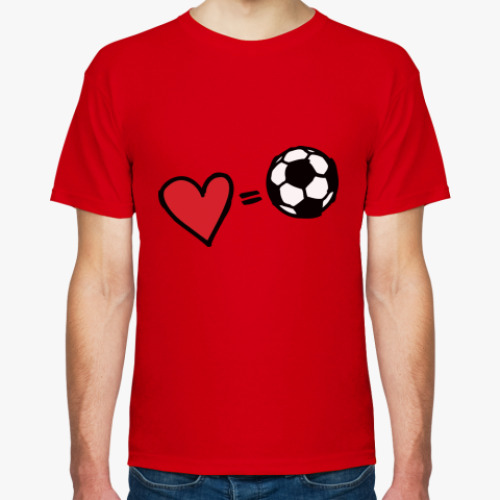Футболка с принтом Love equals football