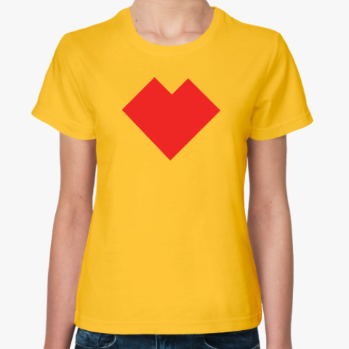 Женская футболка с принтом Сердце танграм