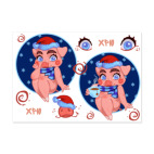 Виниловая наклейка, прямоугольник (10 х 7 см) свинка