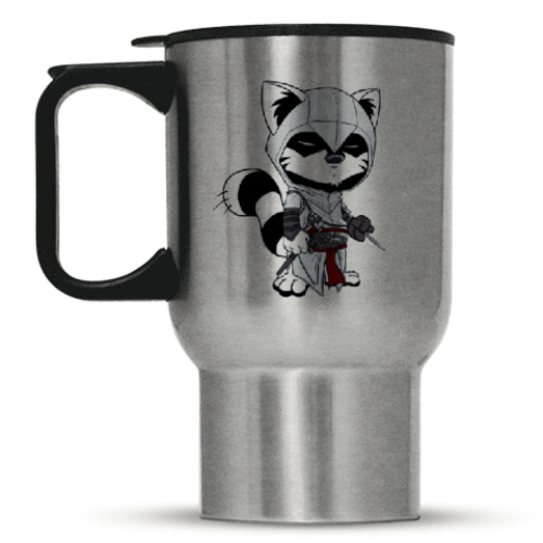 Кружка-термос с принтом Асссасин Енот