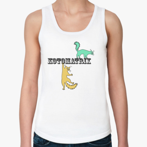 Женская майка с принтом kotomatrix