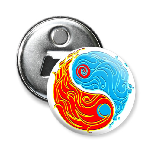 Магнит-открывашка с принтом Инь Янь