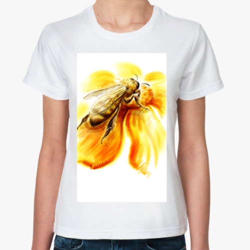 Классическая футболка с принтом 'Пчёлка'