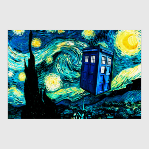 Постер с принтом ТАРДИС Ван-Гога