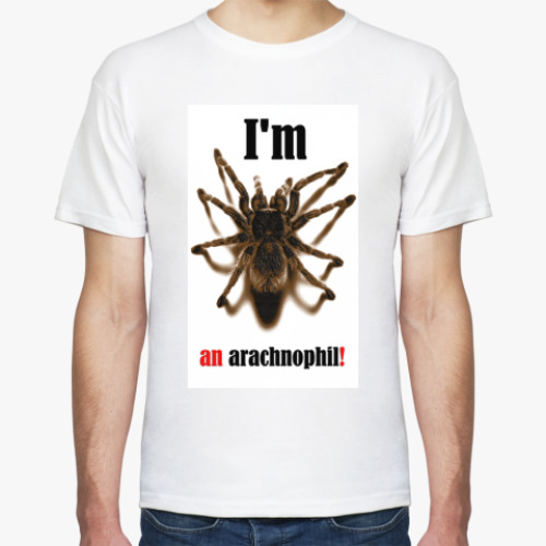 Футболка с принтом I'm an arachnophil