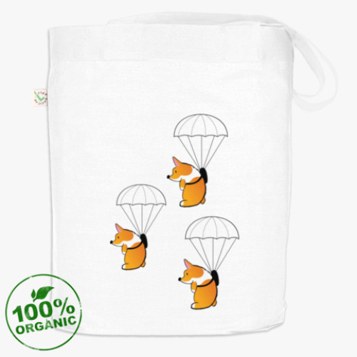 Сумка шоппер с принтом смешные собаки корги