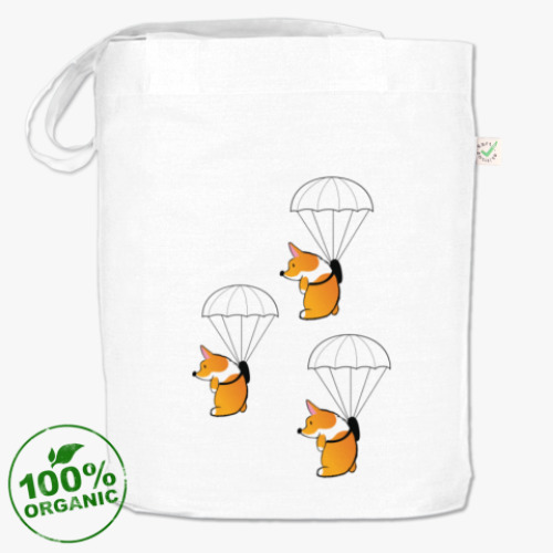 Сумка шоппер с принтом смешные собаки корги