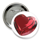 Значок 75 мм Сердце