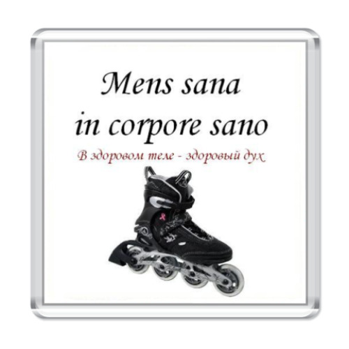 Магнит с принтом Пословица на латинском языке