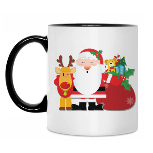 Кружка с принтом Дед Мороз