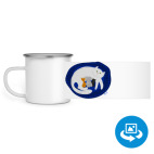 Кружка металлическая белая (круговая запечатка)