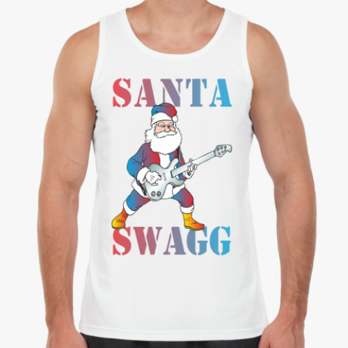 Майка с принтом SANTA SWAGG