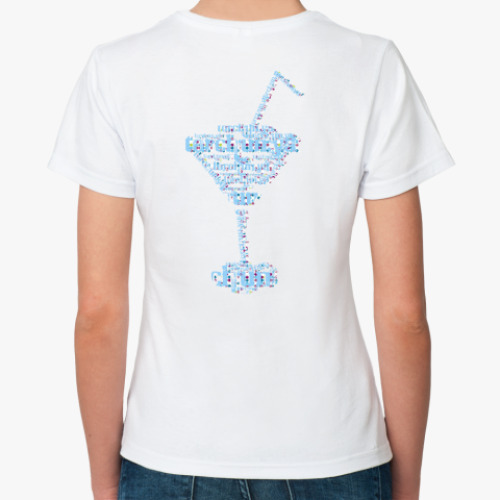 Классическая футболка с принтом Coctail