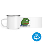 Кружка металлическая белая (круговая запечатка)