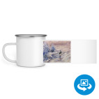 Кружка металлическая белая (круговая запечатка)