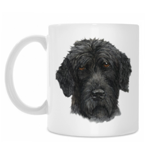 Кружка с принтом Русский черный терьер собака