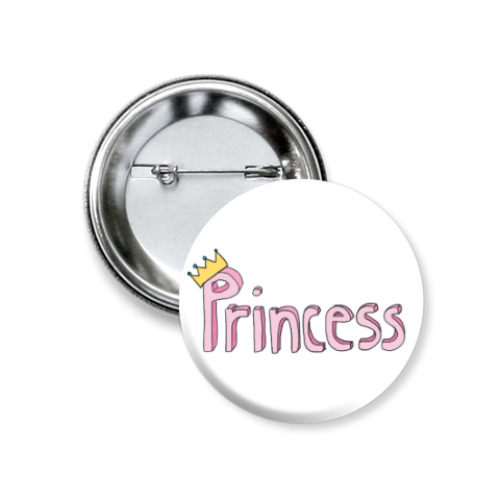 Значок 37мм с принтом Princess