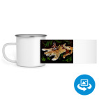 Кружка металлическая белая (круговая запечатка)