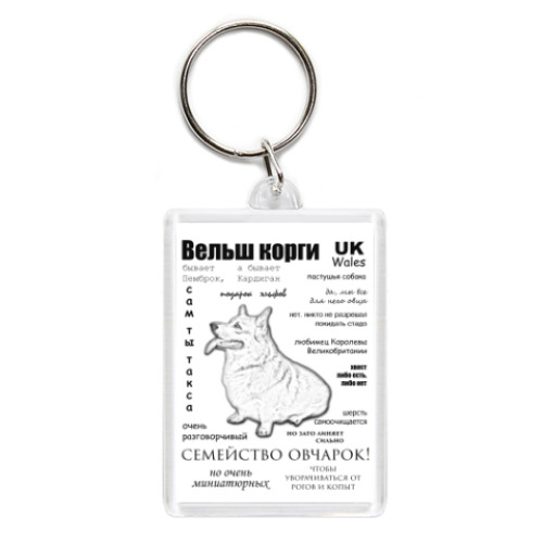 Брелок с принтом Корги. ЧаВо