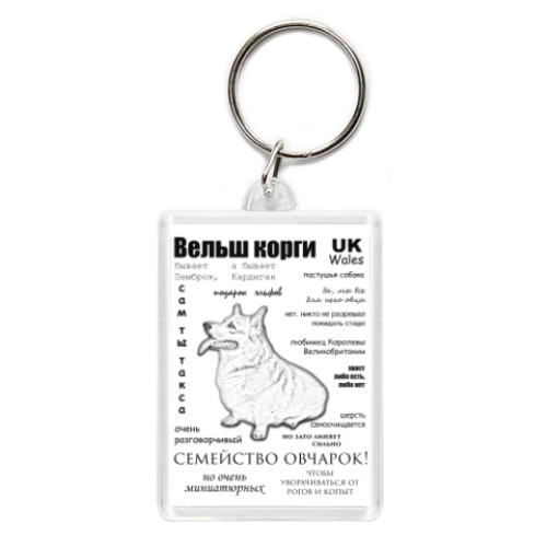 Брелок с принтом Корги. ЧаВо