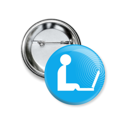 Значок 37мм с принтом  IT