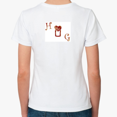 Классическая футболка с принтом Крепкие объятия!