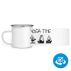 Кружка металлическая белая (круговая запечатка)