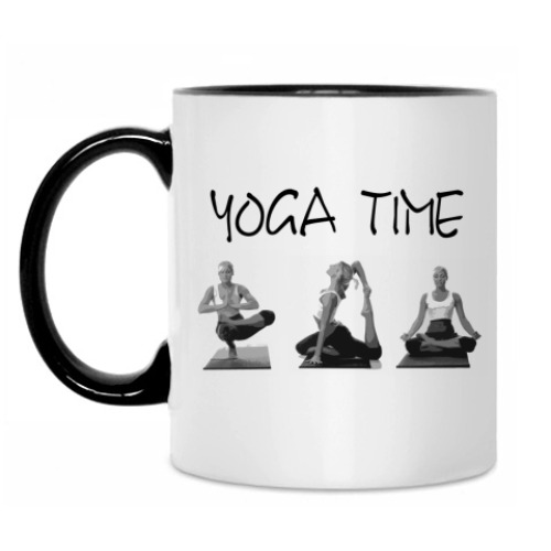 Кружка с принтом YOGA TIME