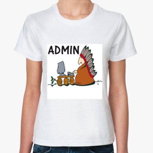 Классическая футболка с принтом ADMIN
