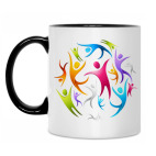 Кружка двухцветная