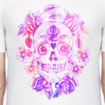 Череп акварельный