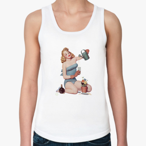 Женская майка с принтом Девушка