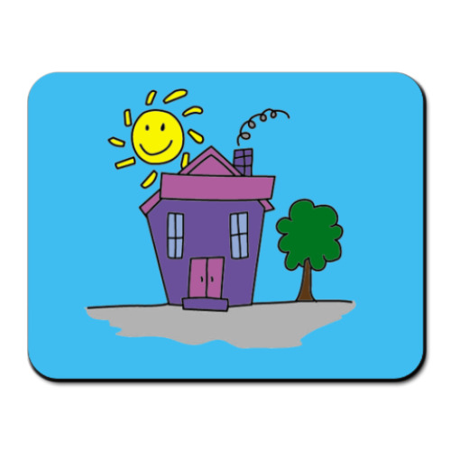 Коврик для мыши с принтом 'Жилой домик'
