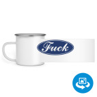 Кружка металлическая белая (круговая запечатка)