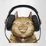 Кот в наушниках